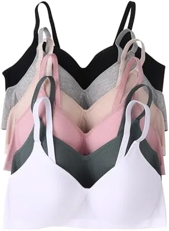 violas secret women bras 6 packs of t shirt comfortable everyday a b c d dd ddd cups full coverage bra 34a